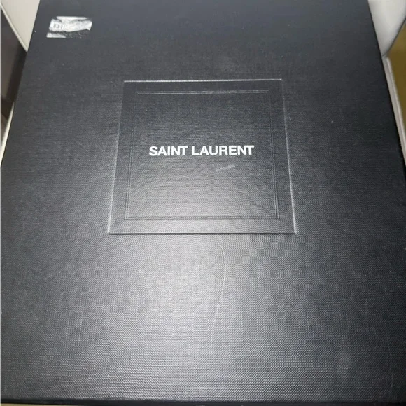 PRE-OWNED - Yves Saint Laurent Tribute Metallic Snakeskin Heel Sandals Size 39.5 - Picture 12 of 14